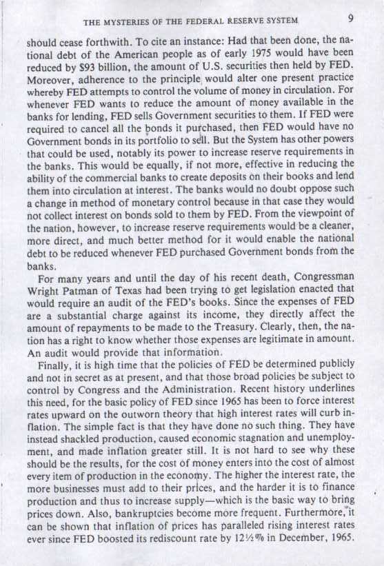 THE MYSTERIES OF THE FEDERAL RESERVE SYSTEM - page 9